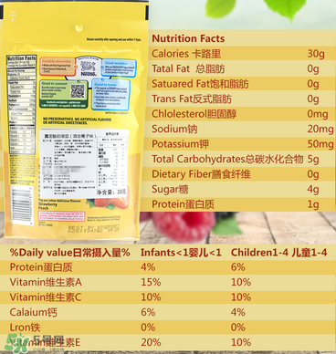 嘉寶溶豆成分如何？嘉寶溶豆成分表